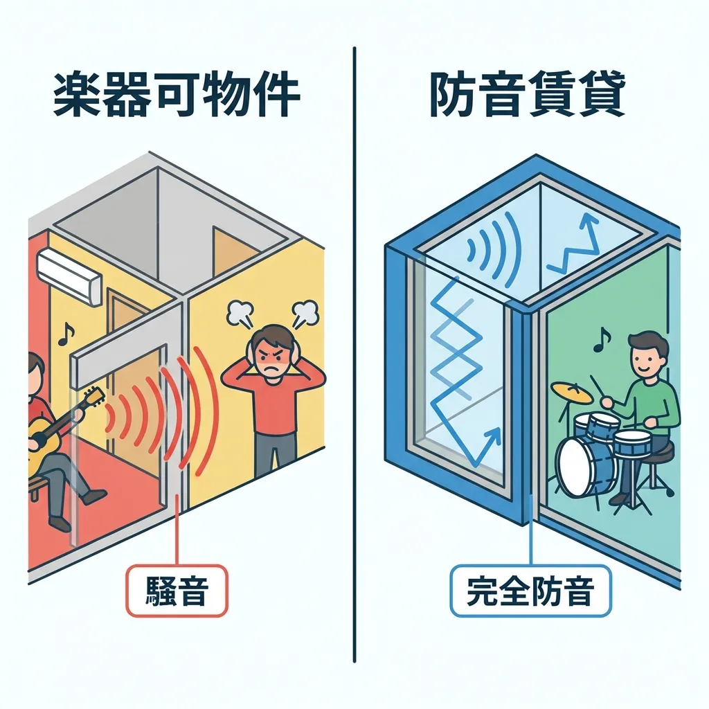 防音賃貸の性能比較:D値の違い