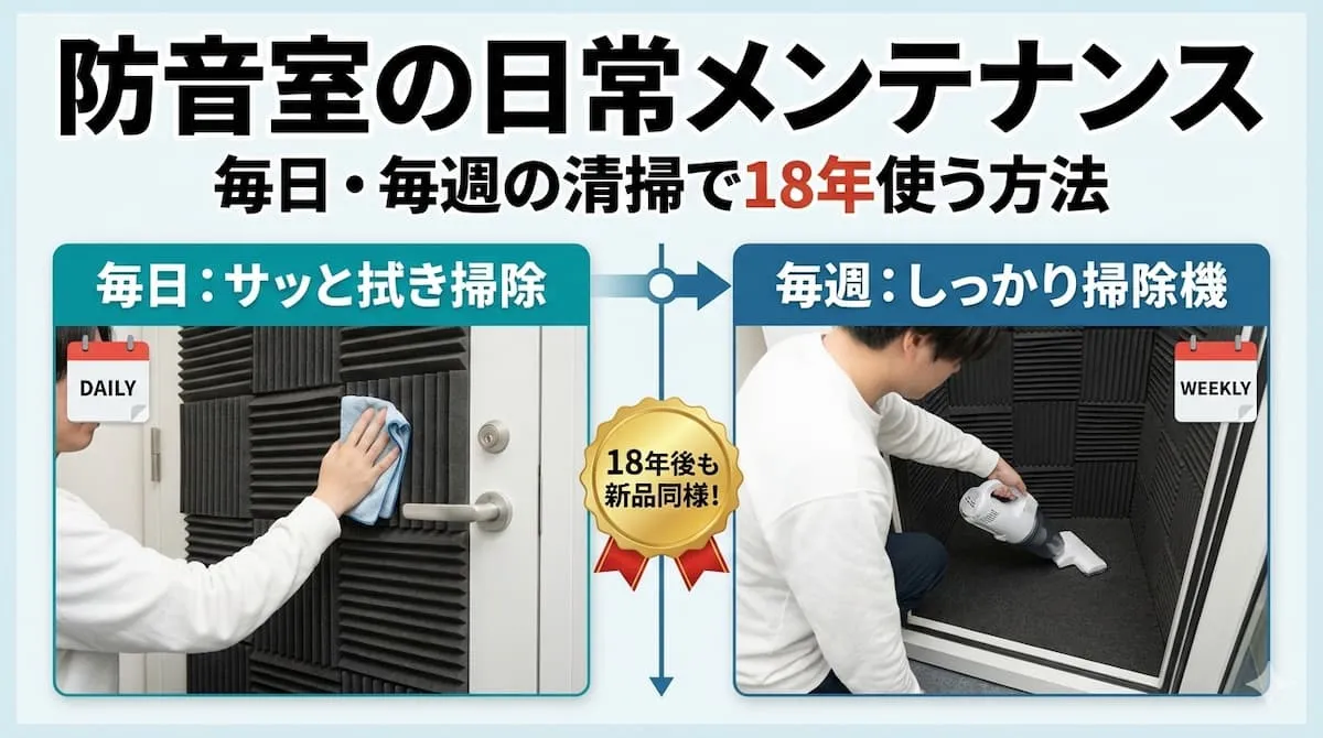 Daily Soundproof Room Maintenance in Japan | 18-Year Lifespan with Simple Cleaning