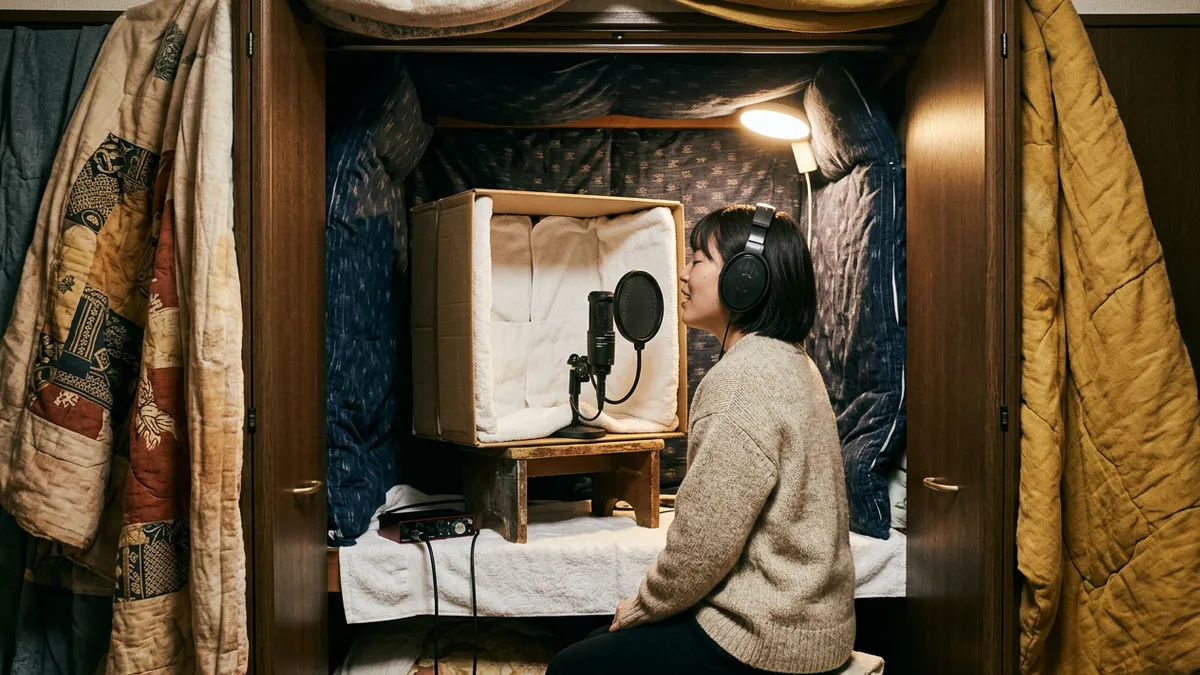 The Ultimate DIY Budget Sound Booth | Using Futons and Cardboard