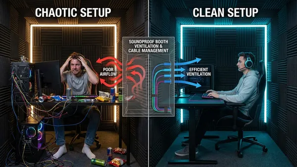ゲーム実況者は防音室の「暑さ」と「配線」で死ぬ｜排熱とケーブルの完全攻略ガイド