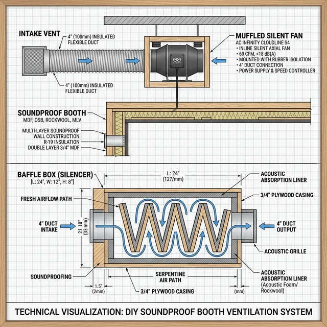 Heatstroke in a DIY Soundproof Booth? Install Ventilation for $10 to Manage PC Heat