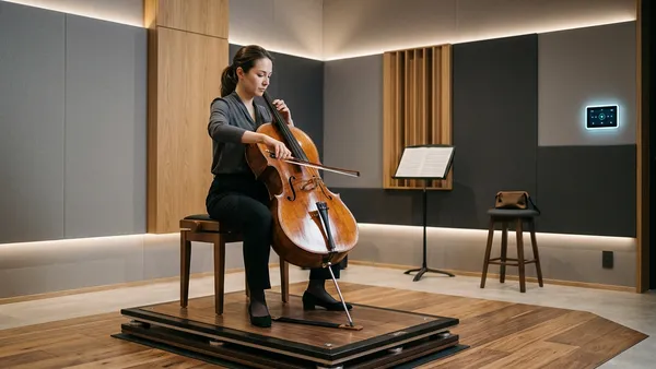 チェロの床防振とエンドピンの物理｜階下を『巨大なスピーカー』にしないための遮断術