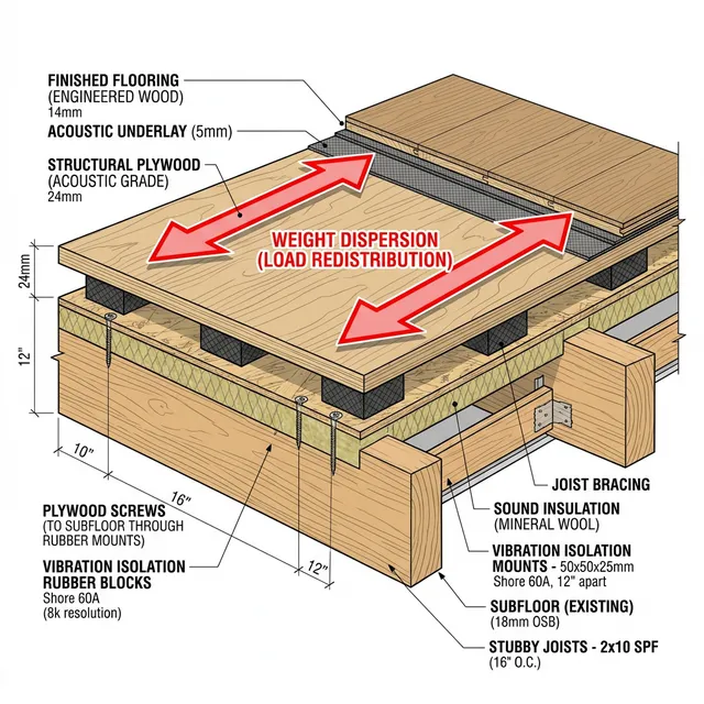 DIY Soundproof Room Baseboard and Weight Distribution | Basic Design to Prevent Floor Collapse an...