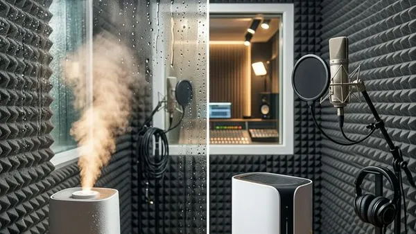 防音室での加湿器選び：スチーム式 vs 気化式の結露・湿気シミュレーション