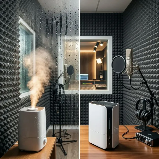 防音室での加湿器選び：スチーム式 vs 気化式の結露・湿気シミュレーション