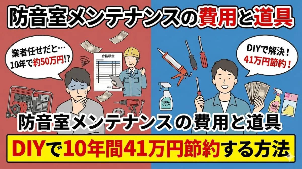 Soundproof Room Maintenance Costs in Japan | Save $2,700 Over 10 Years with DIY