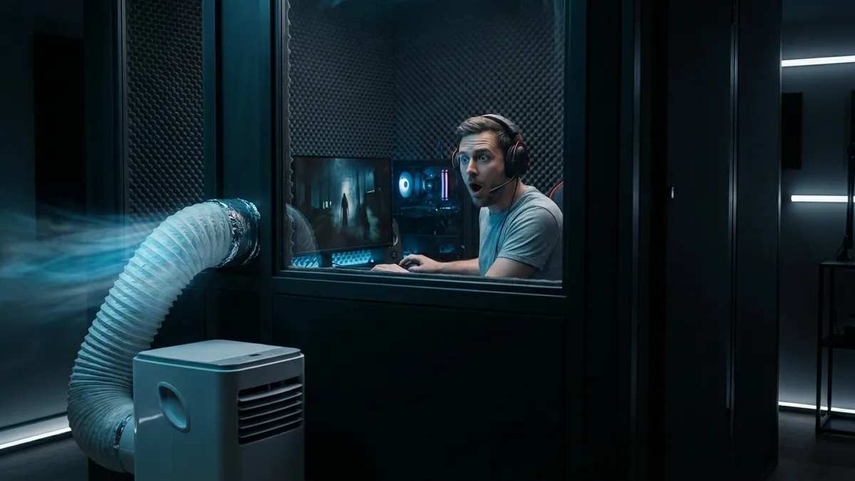 【ゲーム実況】汗だく配信を卒業。エアコンなしの簡易防音室で夏を乗り切る「スポットクーラー」設置ガイド