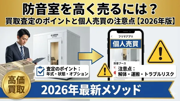 防音室を高く売るには？買取査定のポイントと個人売買の注意点【2026年版】
