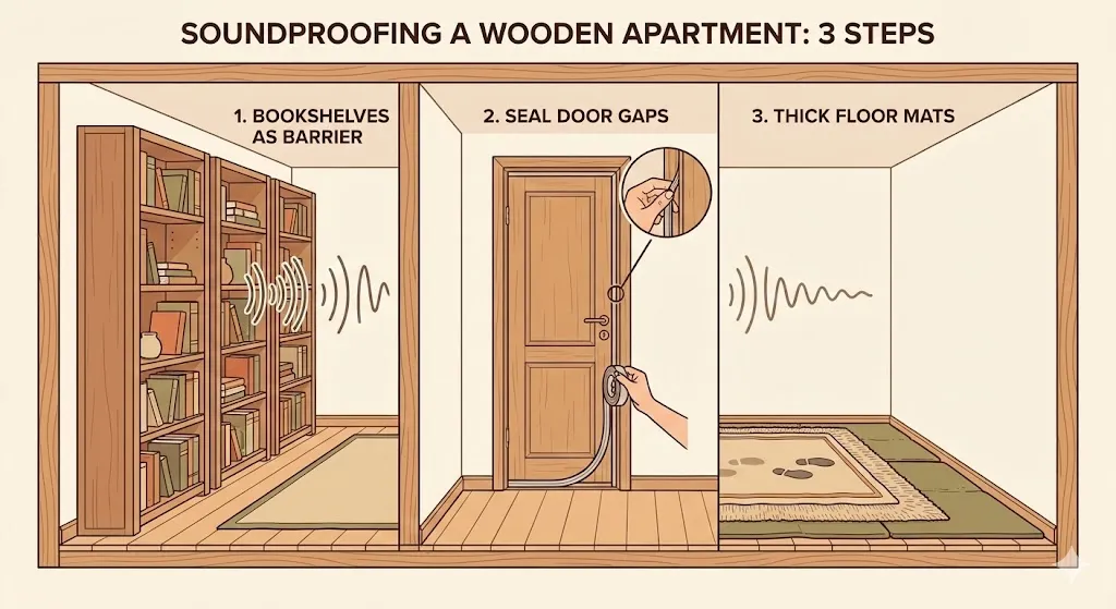 3 Strongest Soundproofing Steps for Wooden Apartments
