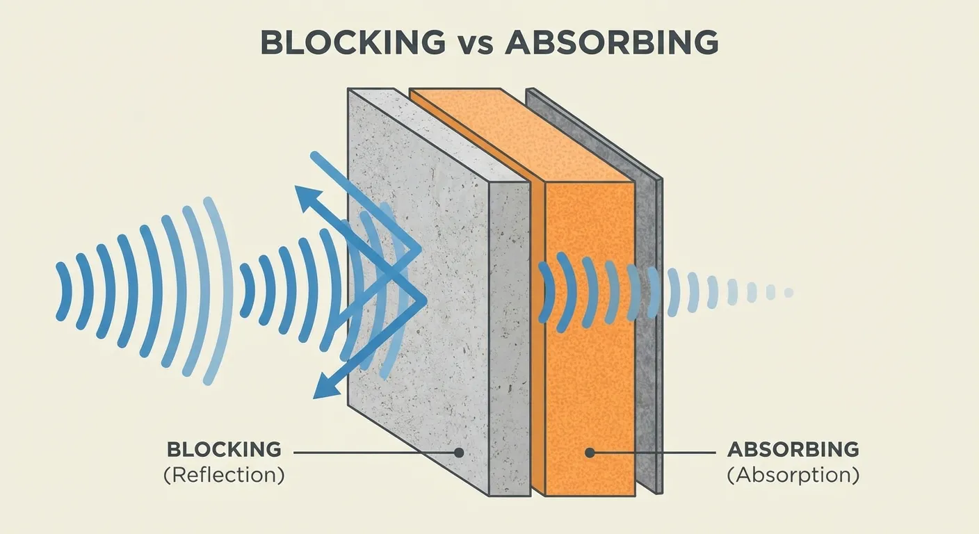 The differences between Sound Isolation and Sound Absorption