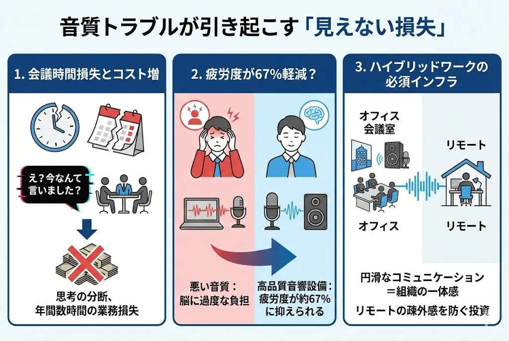 Web会議のよくある音響トラブル